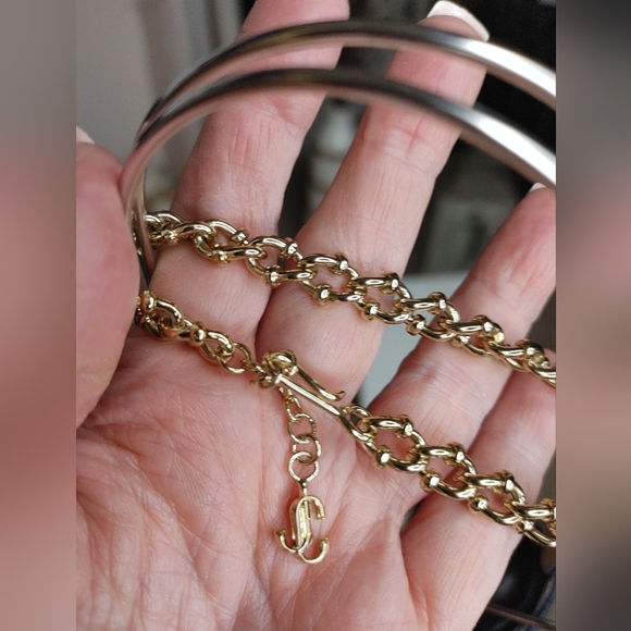 JIMMY CHOO Betha 85 Suede And Nappa Leather Mules With Chain, Black 37 - Picture 7 of 16